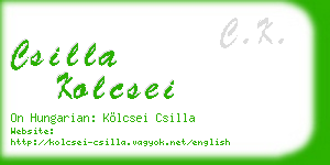 csilla kolcsei business card